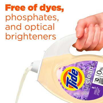 Tide Purclean Liquid Laundry Detergent, 48 Loads, Honey Lavender Scent, 63 oz
