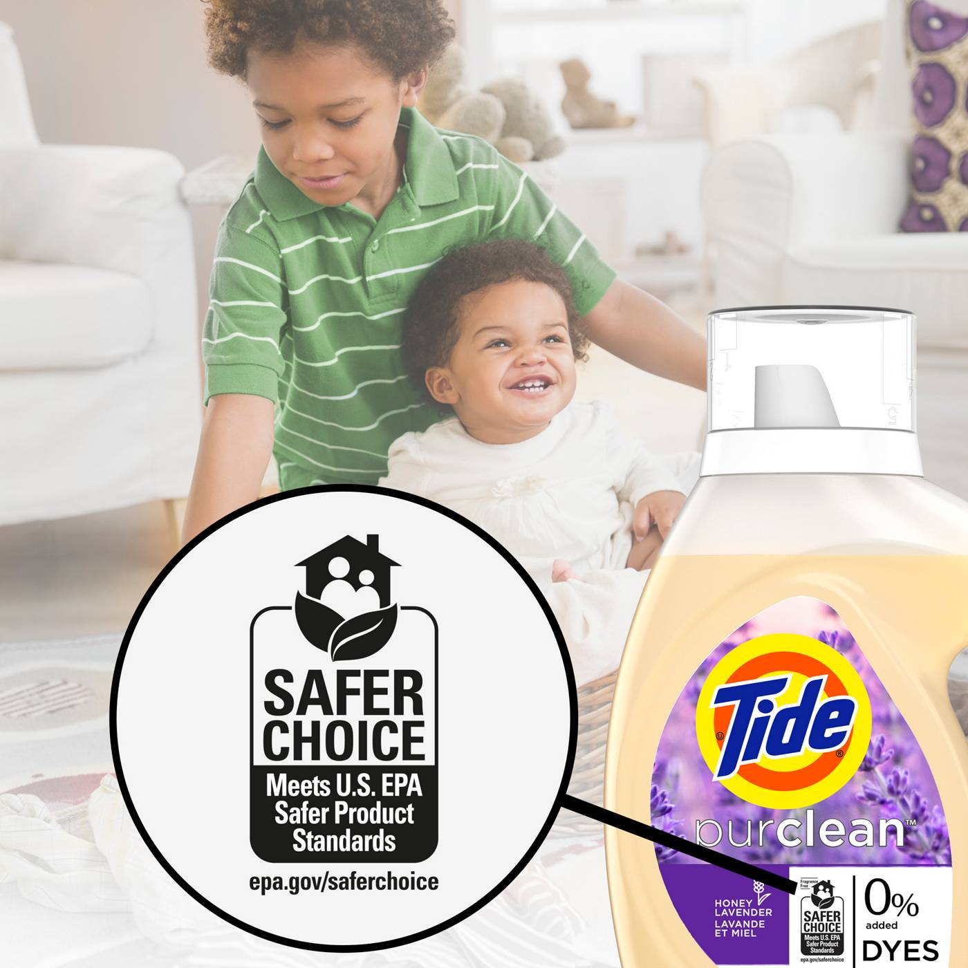 Tide Purclean Liquid Laundry Detergent, 48 Loads, Honey Lavender Scent; image 9 of 9