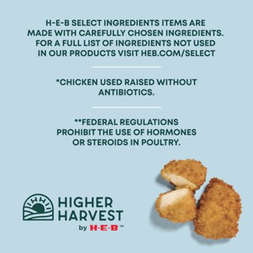 Higher Harvest by H-E-B Gluten Free Breaded Chicken Breast Bites - 14g Protein, 24 oz