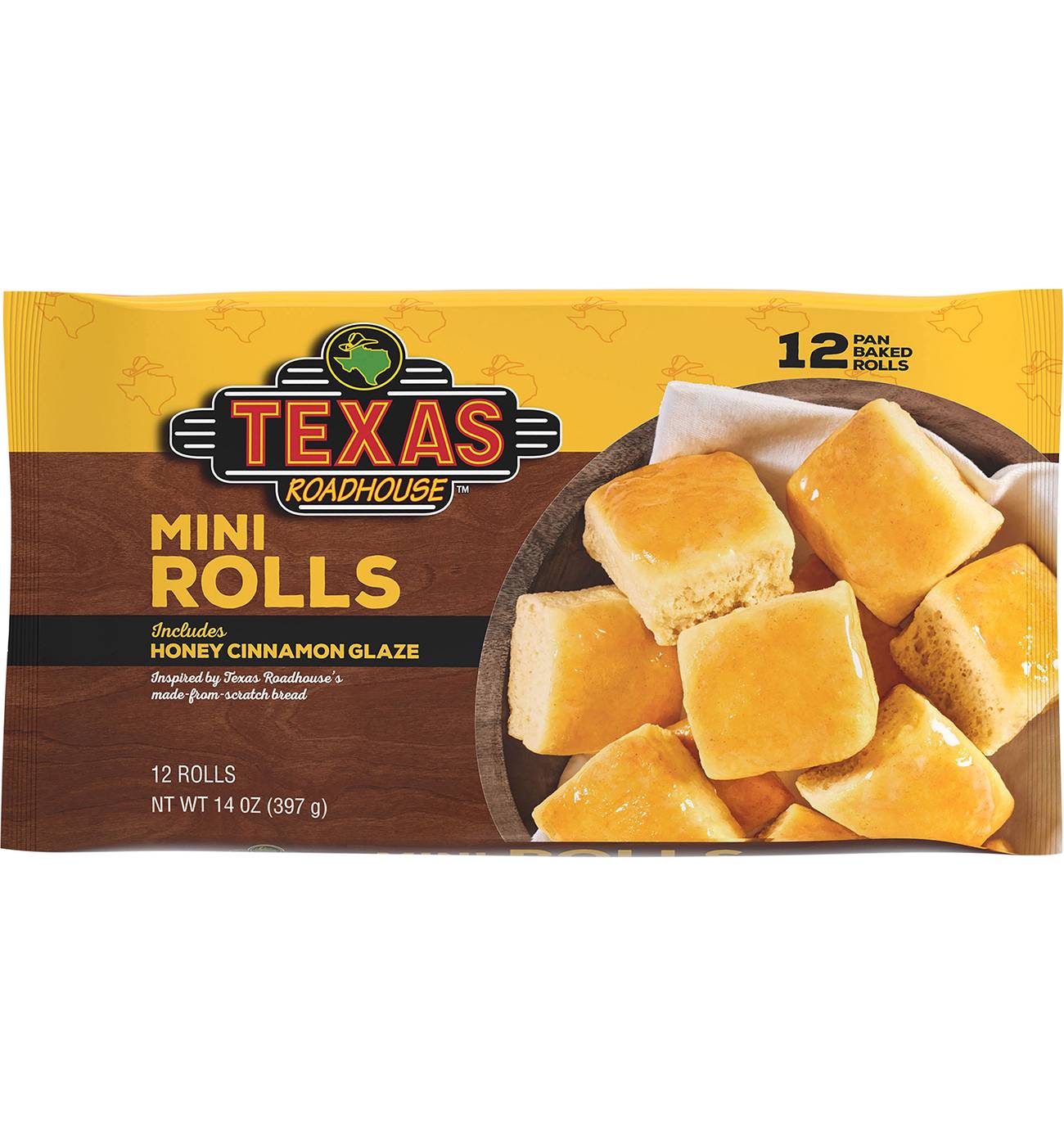 Texas Roadhouse Mini Pan Baked Rolls & Honey Cinnamon Glaze; image 1 of 4