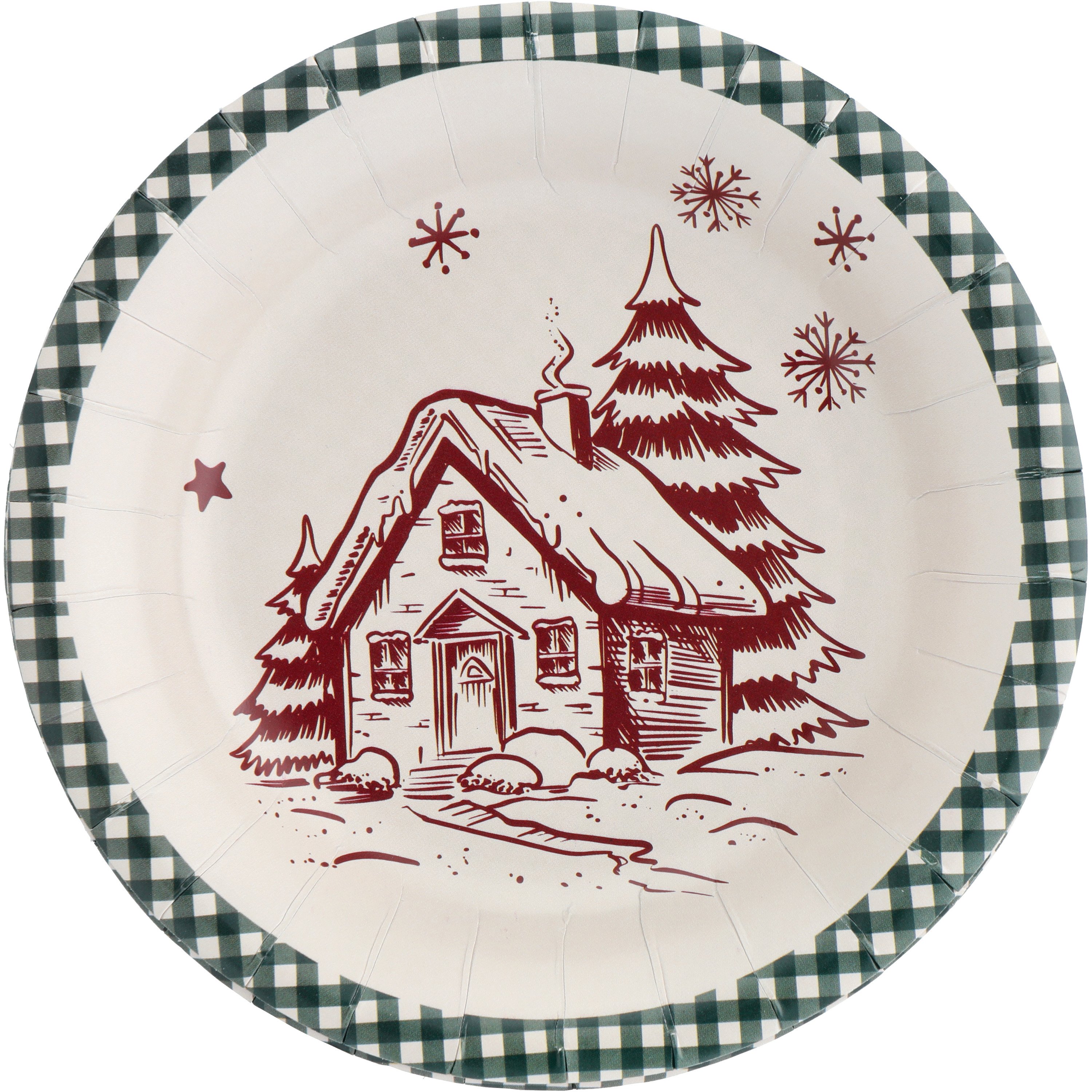Destination Holiday Vintage House Paper Plates, 7 in - Shop Seasonal ...