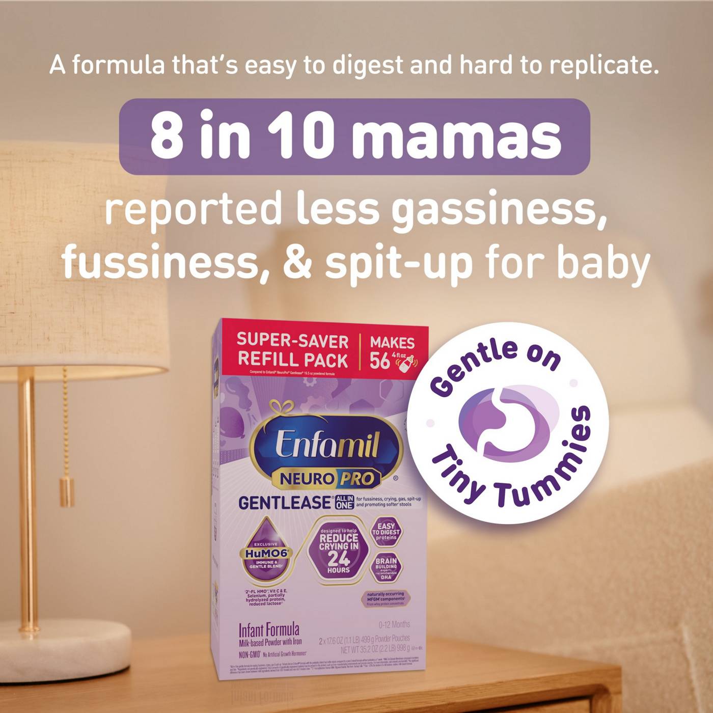 Enfamil NeuroPro Gentlease Baby Formula for Easing Fussiness, Gas, Spit-up in 24 Hrs; image 2 of 8