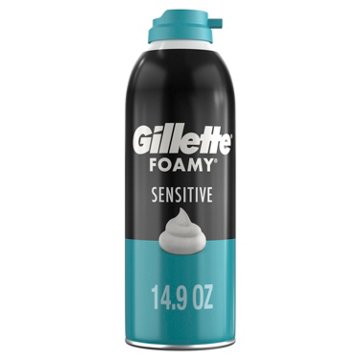 Gillette Foamy Sensitive Shave Foam For Men, Sensitive Skin, 14.9 oz