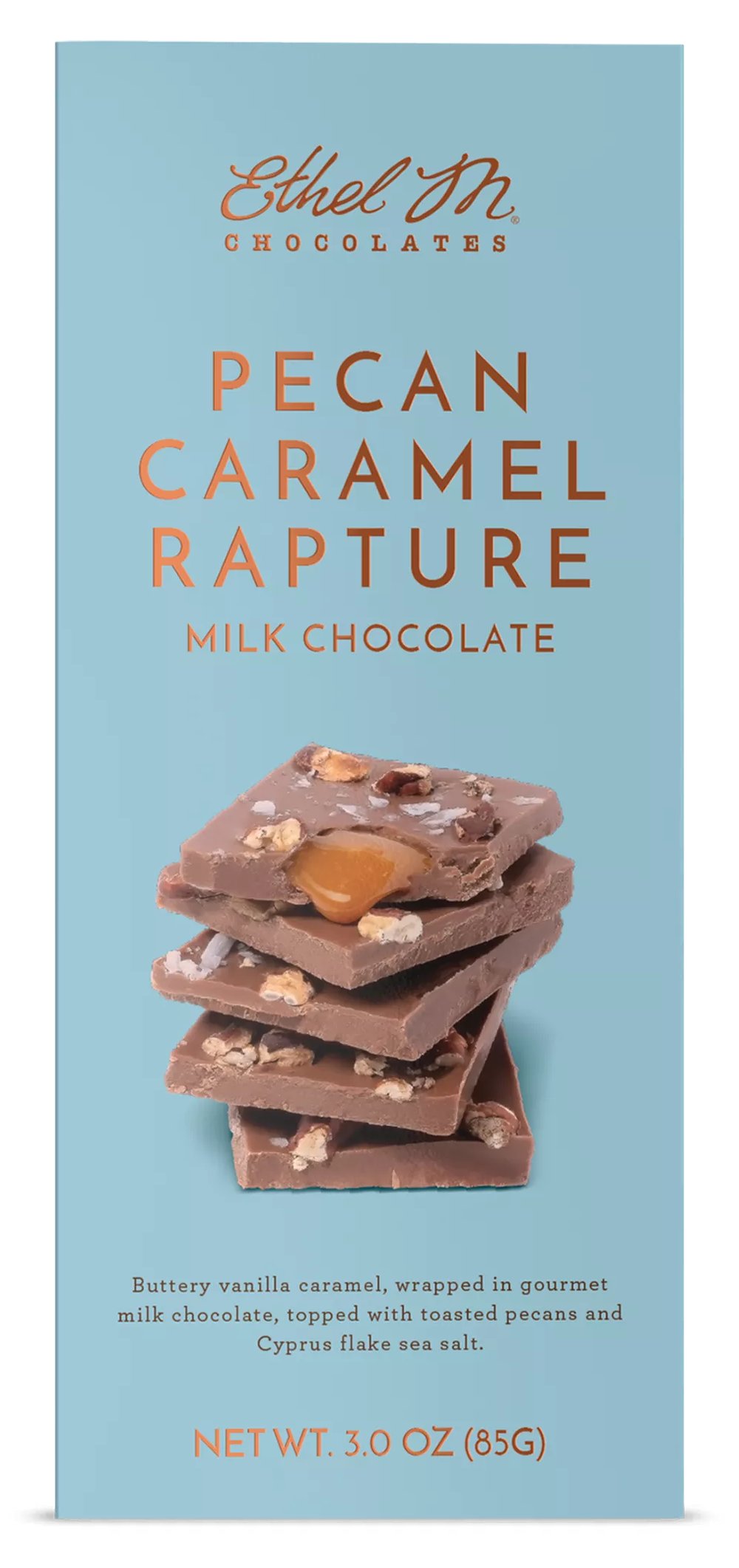 英語 Estinien Valerien & Emet-Selch チョコボ Ethel M Chocolates Pecan Caramel Rapture Milk Chocolate Bar, 3 oz
