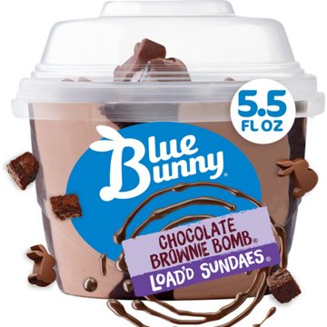 Blue Bunny Chocolate Brownie Bomb Load'd Sundae