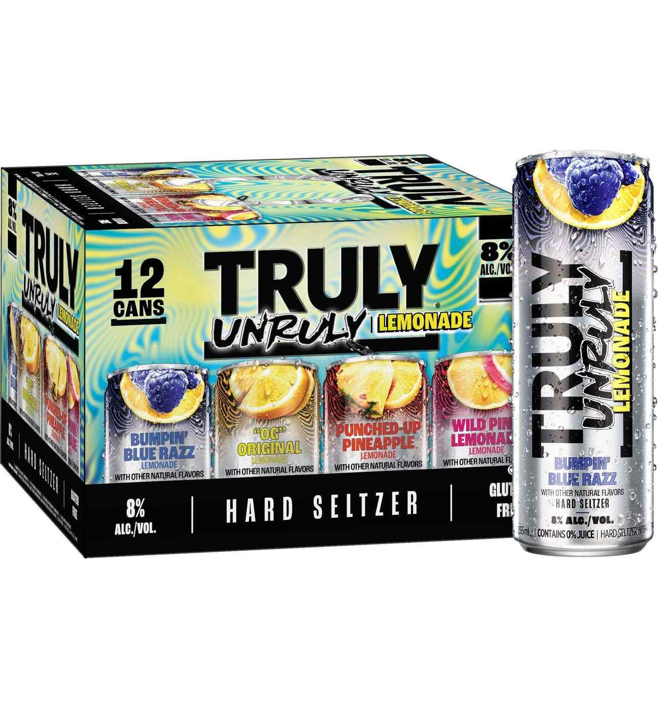 Truly Unruly Spiked & Sparkling Lemonade Hard Seltzer 12 pk Cans; image 1 of 4