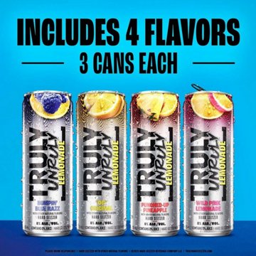 Truly Unruly Spiked & Sparkling Lemonade Hard Seltzer 12 pk Cans, 12 oz
