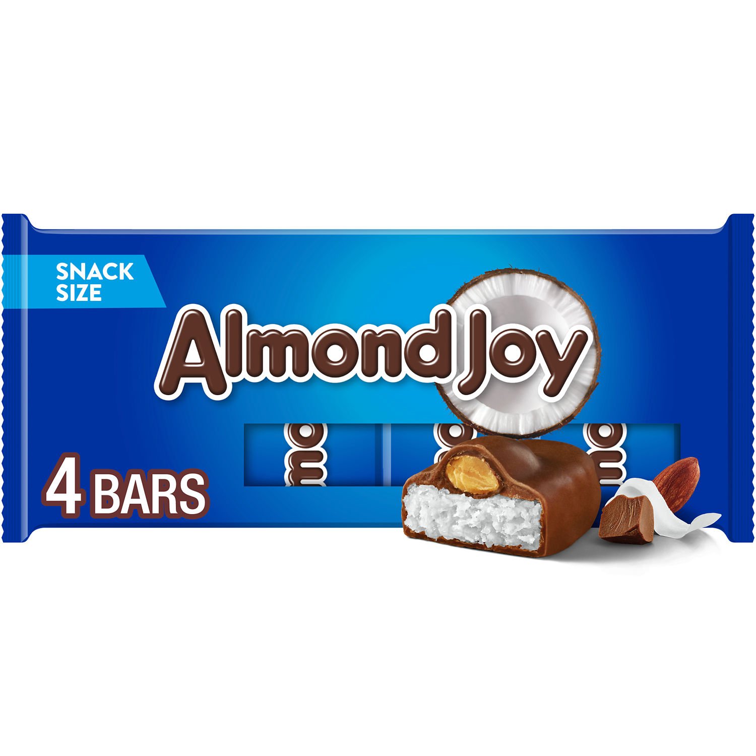 Almond Joy Coconut & Almond Chocolate Snack Size Candy Bars, 4 pk ...