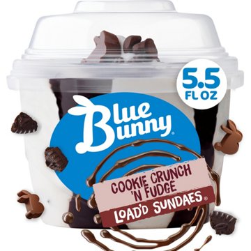 Blue Bunny Cookie Crunch 'n Fudge Load'd Sundae