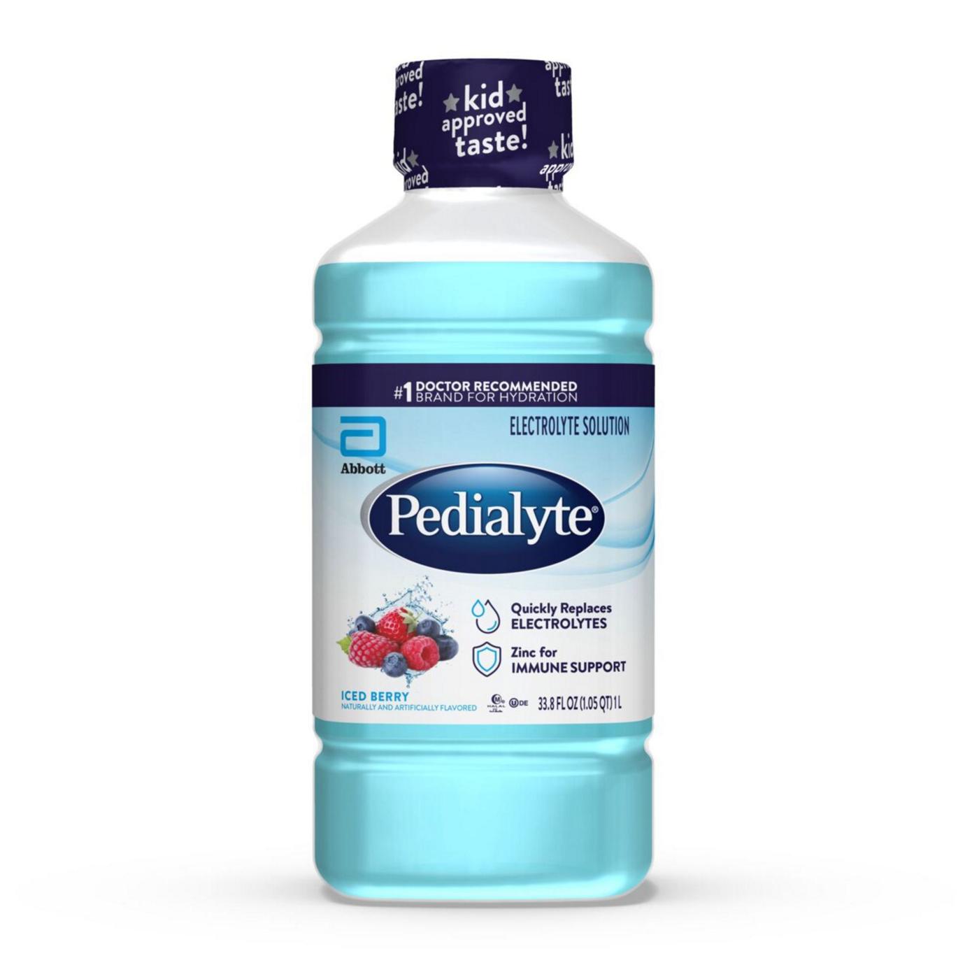 Pedialyte Electrolyte Solution Drink - Iced Berry; image 1 of 9