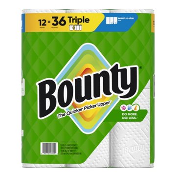Bounty Select-A-Size Paper Towels , 12 Triple Rolls