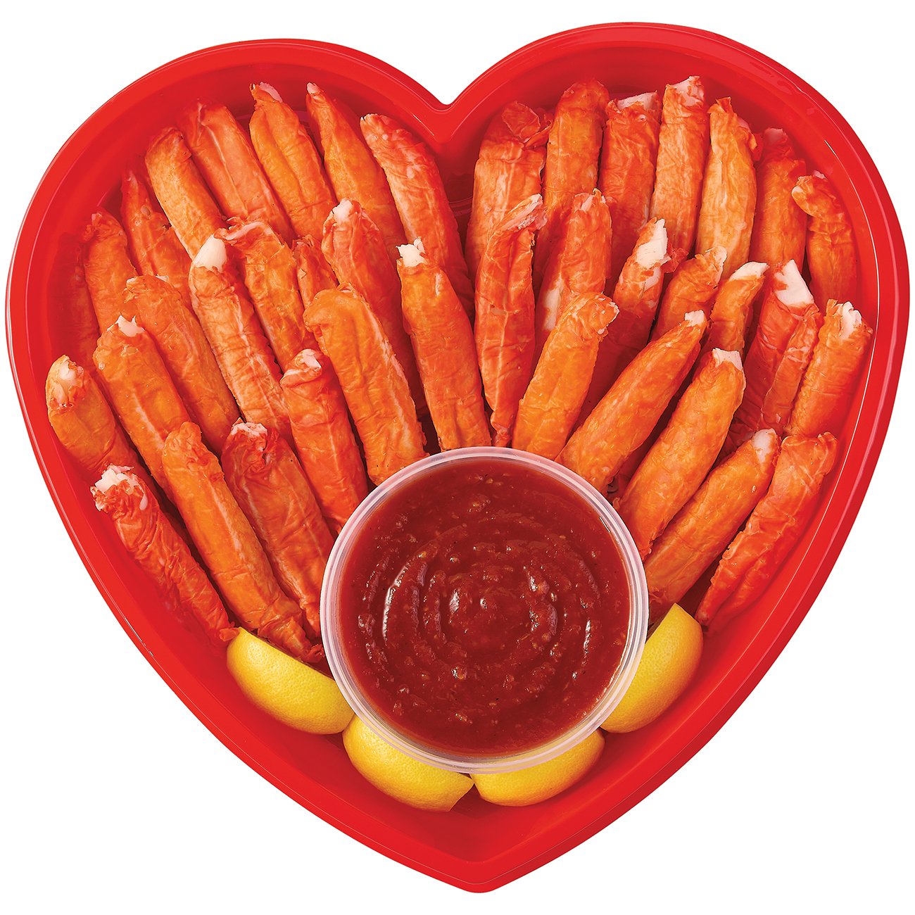 H-E-B Fish Market Imitation Crab Heart Shaped Party Tray - Shop Shrimp ...