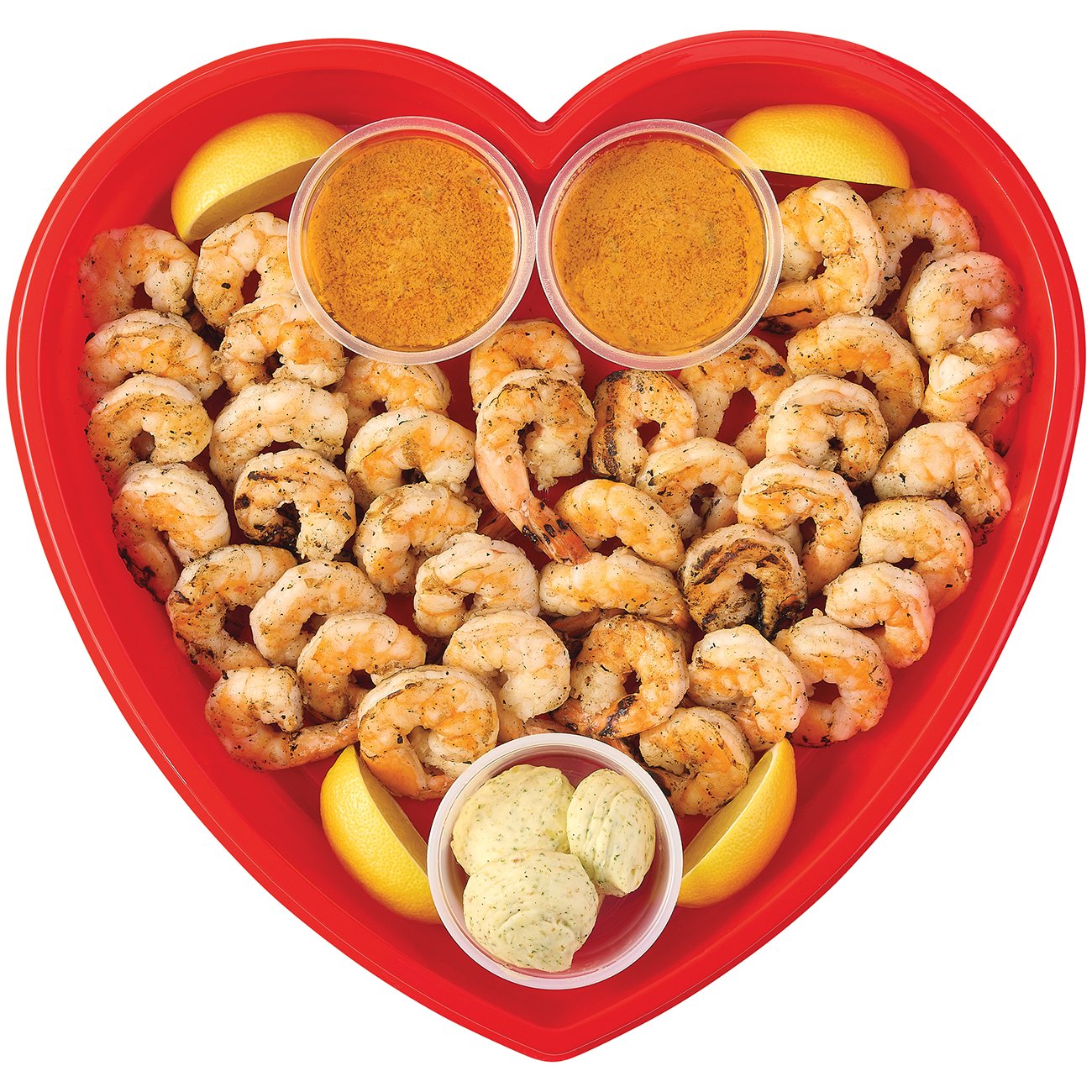 H-E-B Fish Market Grilled Shrimp Heart Shaped Party Tray - Shop Shrimp ...