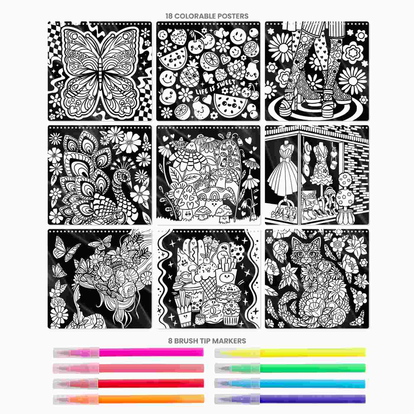 Fashion Angels Color Pop Poster Set with Markers; image 2 of 6