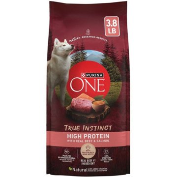 Purina ONE Natural High Protein Dry Dog Food Dry True Instinct - Real Beef and Salmon With Bone Broth