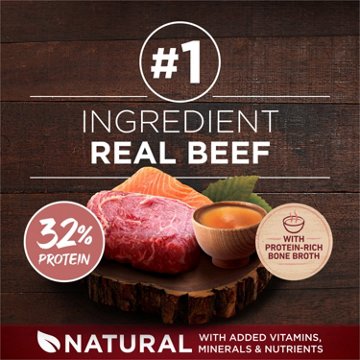 Purina ONE Natural High Protein Dry Dog Food Dry True Instinct - Real Beef and Salmon With Bone Broth