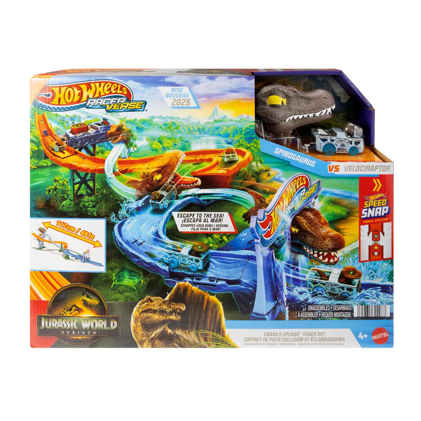 Hot Wheels Dino Spinout - Modèle BJGJ00 - Neuf Sous Scellé - Dinosaures