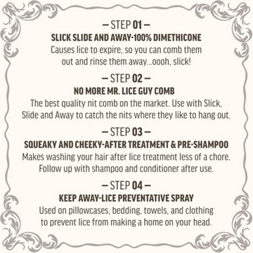 Lice Queen Non-Toxic Slick, Slide & Away Lice Treatment Kit & Nit Comb 