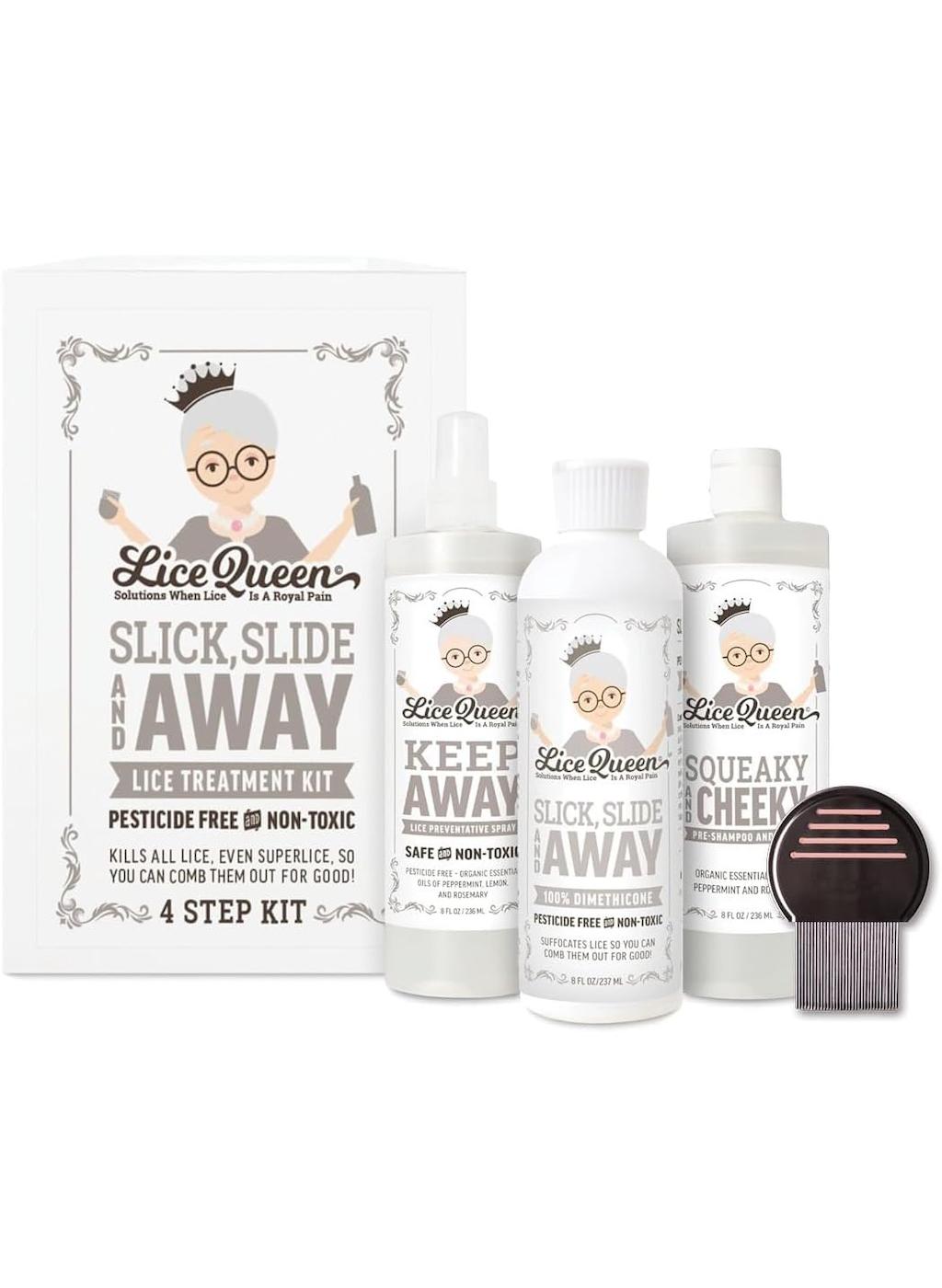 Lice Queen Non-Toxic Slick, Slide & Away Lice Treatment Kit & Nit Comb ; image 6 of 6