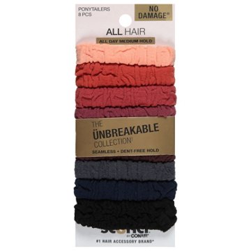 Scunci All Day Medium Hold Seamless Scrunchies - Variety Pack
