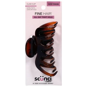 Scunci All Day Tight Hold Fine Hair Extra Teeth Claw Clip