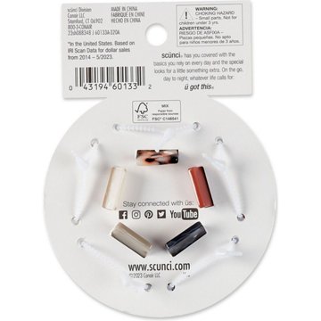 Scunci Mini Rectangle Claw Hair Clips - Variety Pack