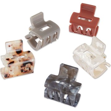 Scunci Mini Rectangle Claw Hair Clips - Variety Pack