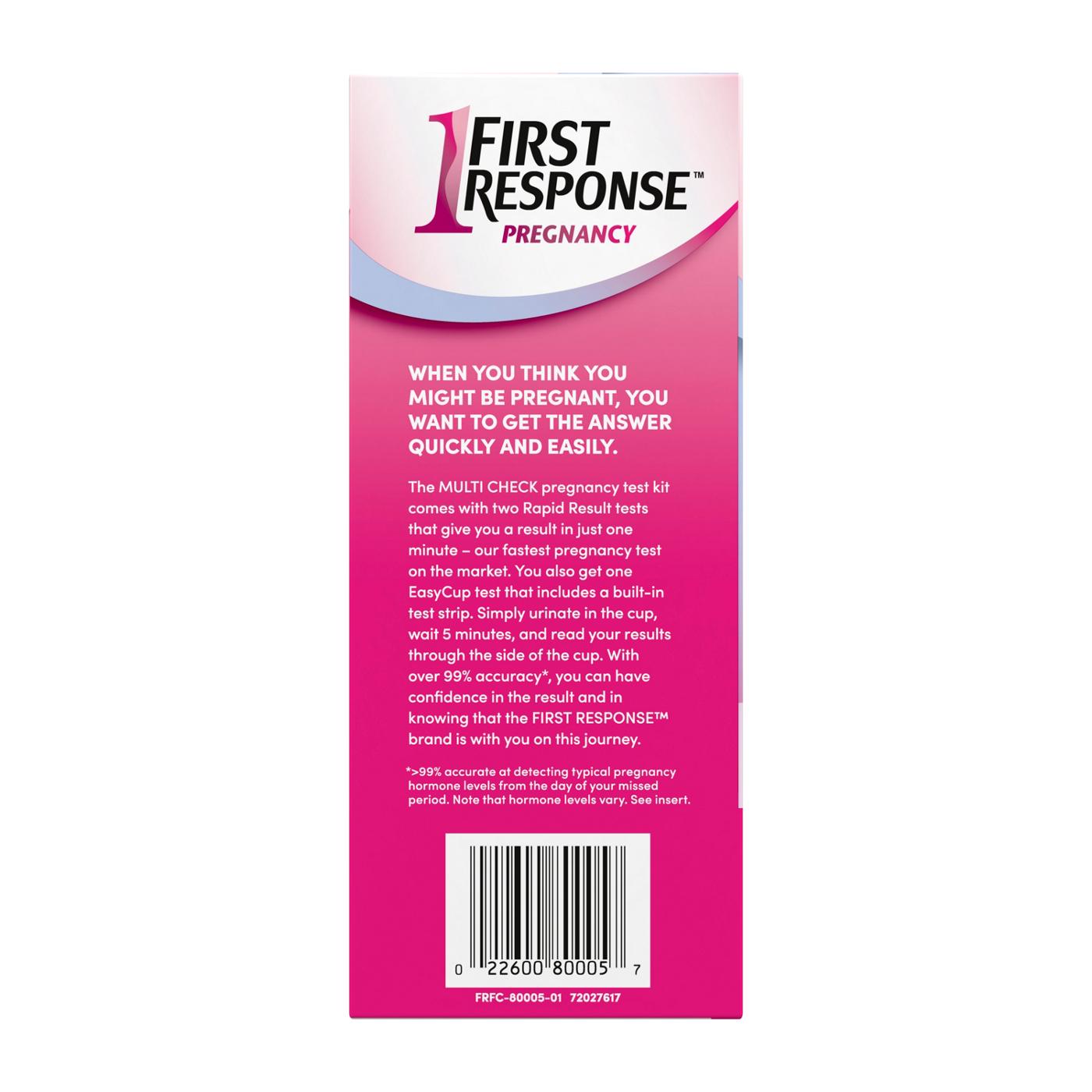 First Response Pregnancy Multi Check Quick & Simple + All-in-One Cup Test; image 3 of 3