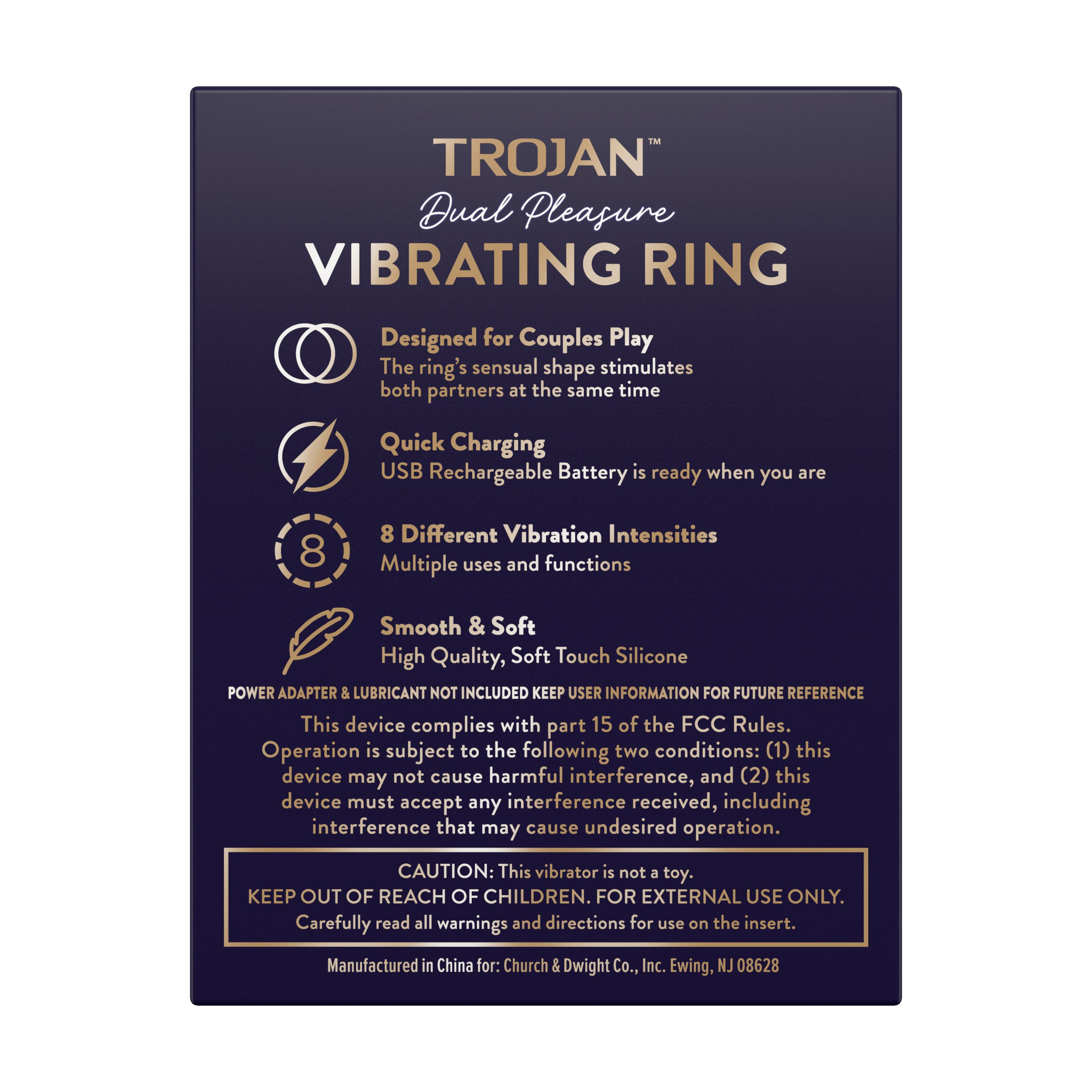 trojan intense pleasure vibrating ring Trojan Dual Pleasure Vibrating Ring