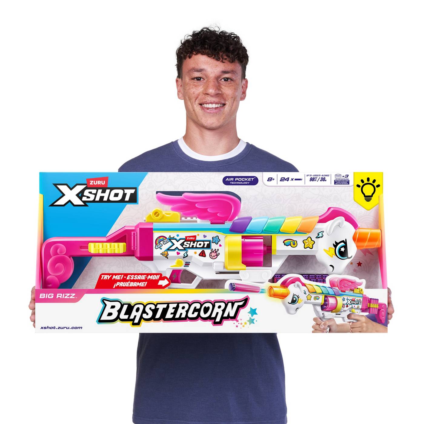 Zuru XSHOT Blastercorn Big Rizz Dart Blaster; image 9 of 12