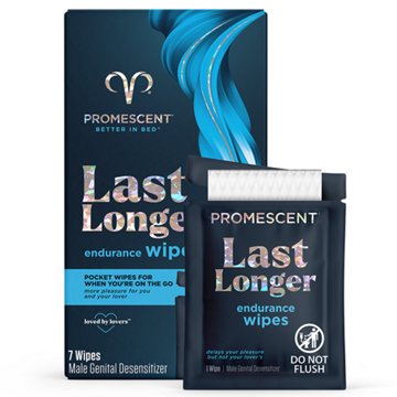 Promescent Better in Bed Last Longer Endurance Wipes, 7 ct