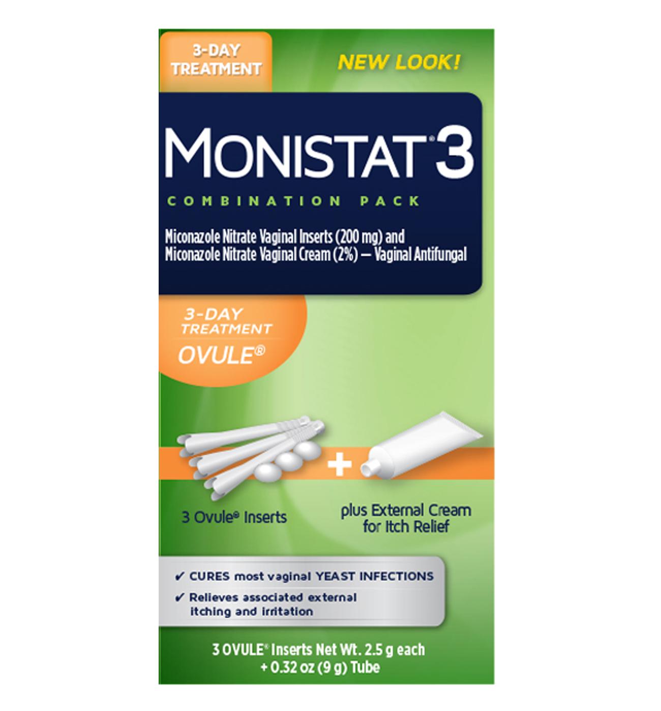 Monistat 3 Day Vagnial Yeast Infection Treatment - Combo pack; image 1 of 2