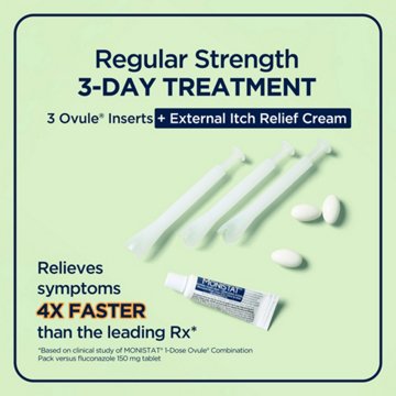 Monistat 3 Day Vagnial Yeast Infection Treatment - Combo pack, 3 ct