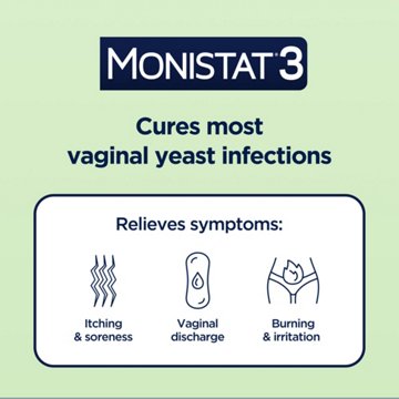 Monistat 3 Day Vagnial Yeast Infection Treatment - Combo pack, 3 ct
