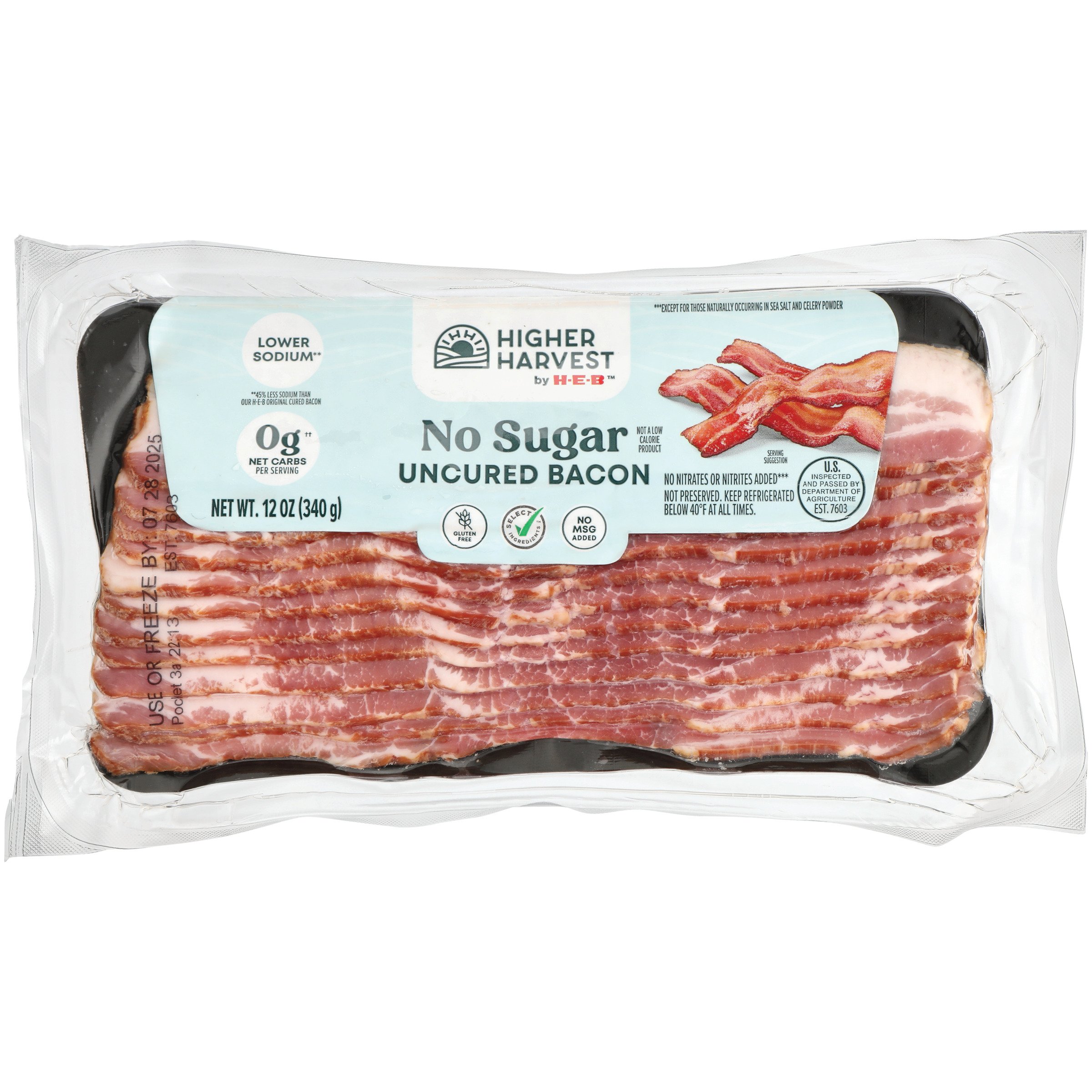 Higher Harvest by H-E-B No Sugar Uncured Bacon