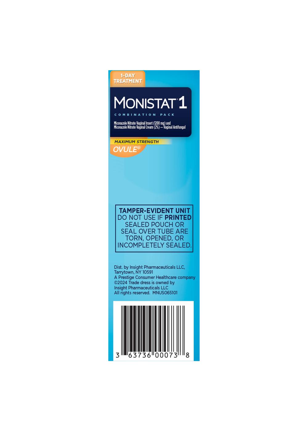 Monistat 1 Day Vagnial Yeast Infection Treatment - Combo Pack; image 2 of 2
