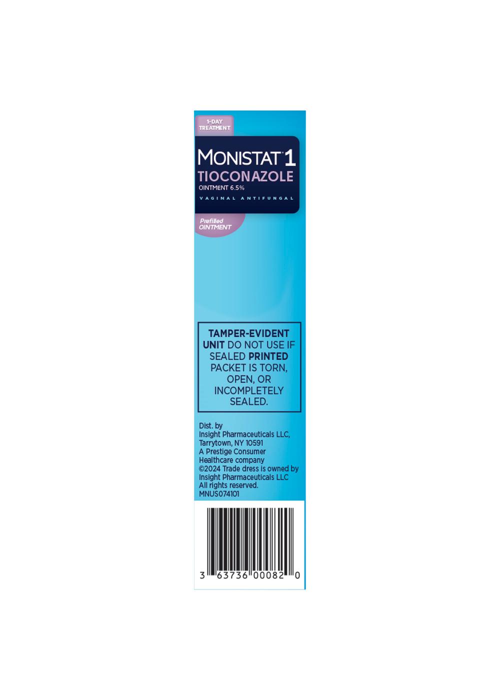 Monistat 1 Day Tioconazole Vaginal Yeast Infection Treatment; image 2 of 2