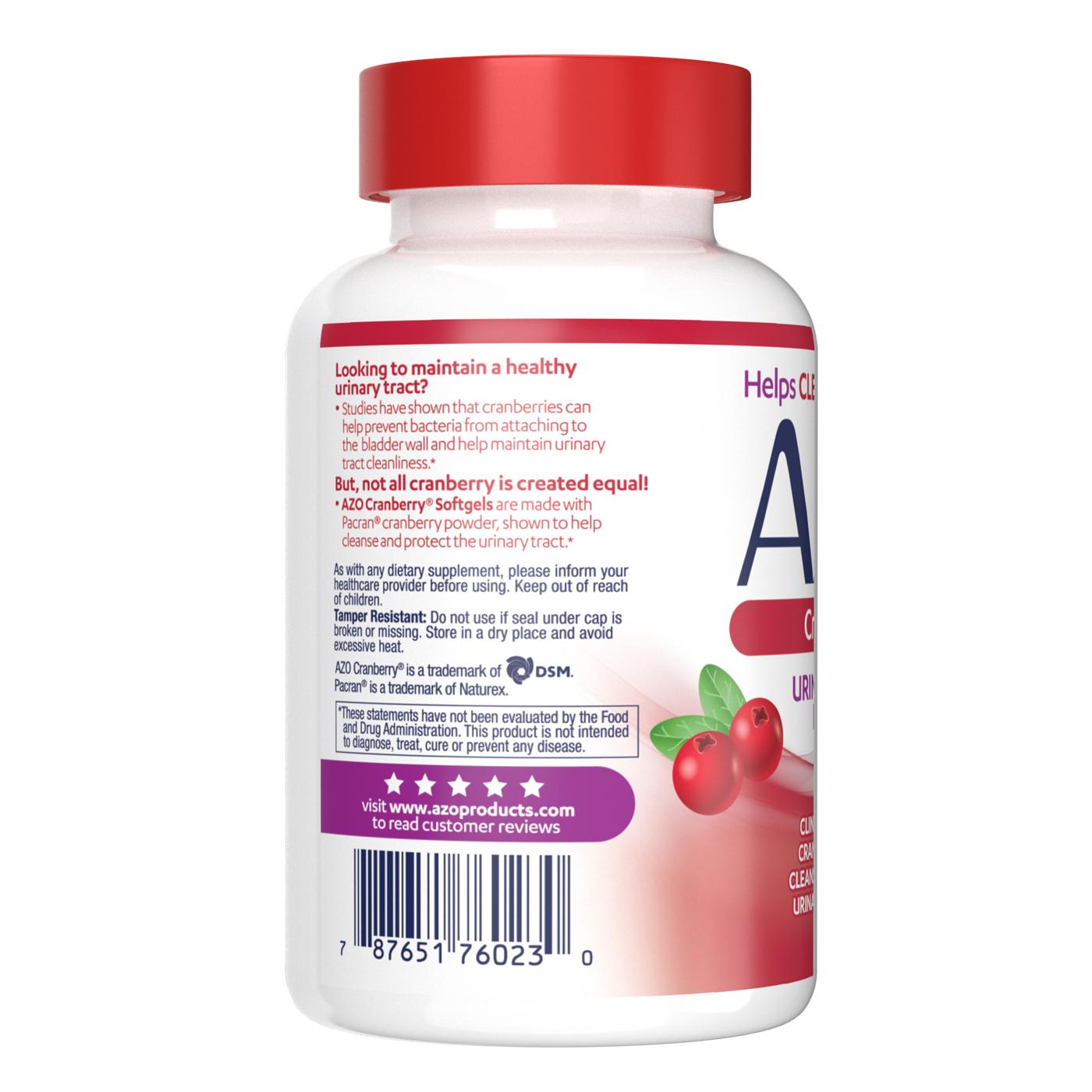 Azo Daily Cranberry Urinary Tract Health - Softgels; image 3 of 3