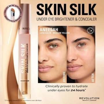 Makeup Revolution Skin Silk Concealer & Under Eye Brightener - Light Peach