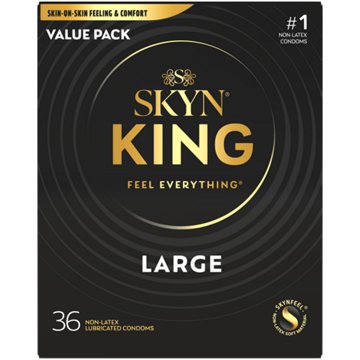 SKYN King Feel Everything Non-Latex Condoms Value Pack -  Large, 36 ct