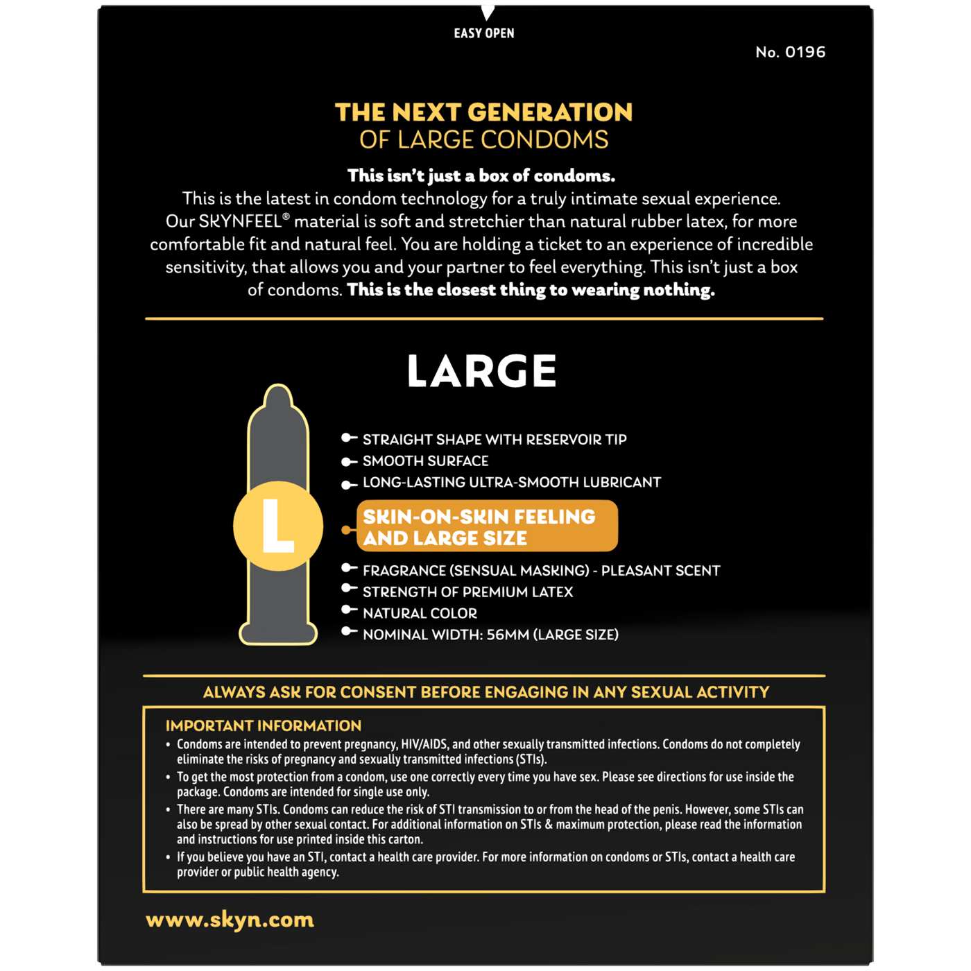 SKYN King Feel Everything Non-Latex Condoms Value Pack -  Large; image 3 of 4