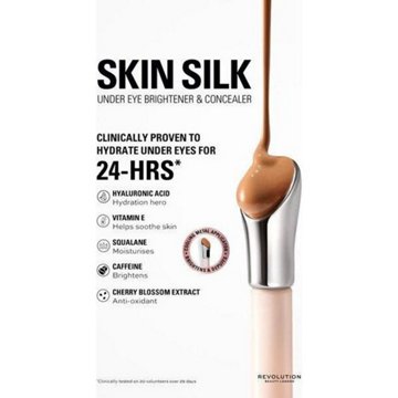 Makeup Revolution Skin Silk Concealer & Under Eye Brightener - Tan Golden