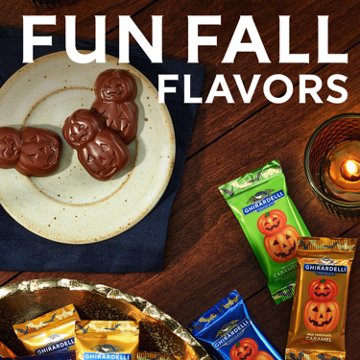 Ghirardelli Jack O'Lantern Chocolate Assortment Halloween Candy, 4.1 oz