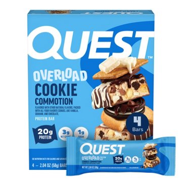 Quest Overload 20g Protein Bars - Cookie Commotion