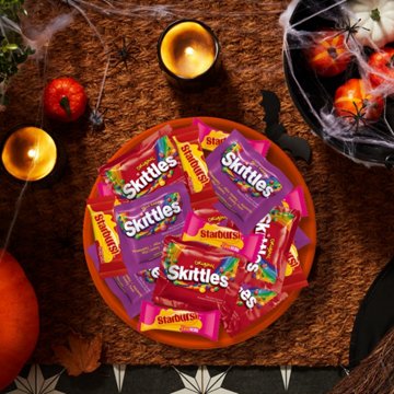 Skittles & Starburst Assorted Fun Size Chewy Halloween Candy