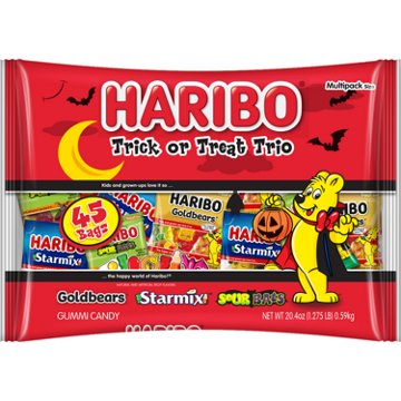 Haribo Trick or Treat Trio Halloween Candy, 45 pc