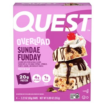 Quest Overload 20g Protein Bars - Sundae Funday