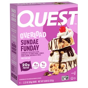 Quest Overload 20g Protein Bars - Sundae Funday