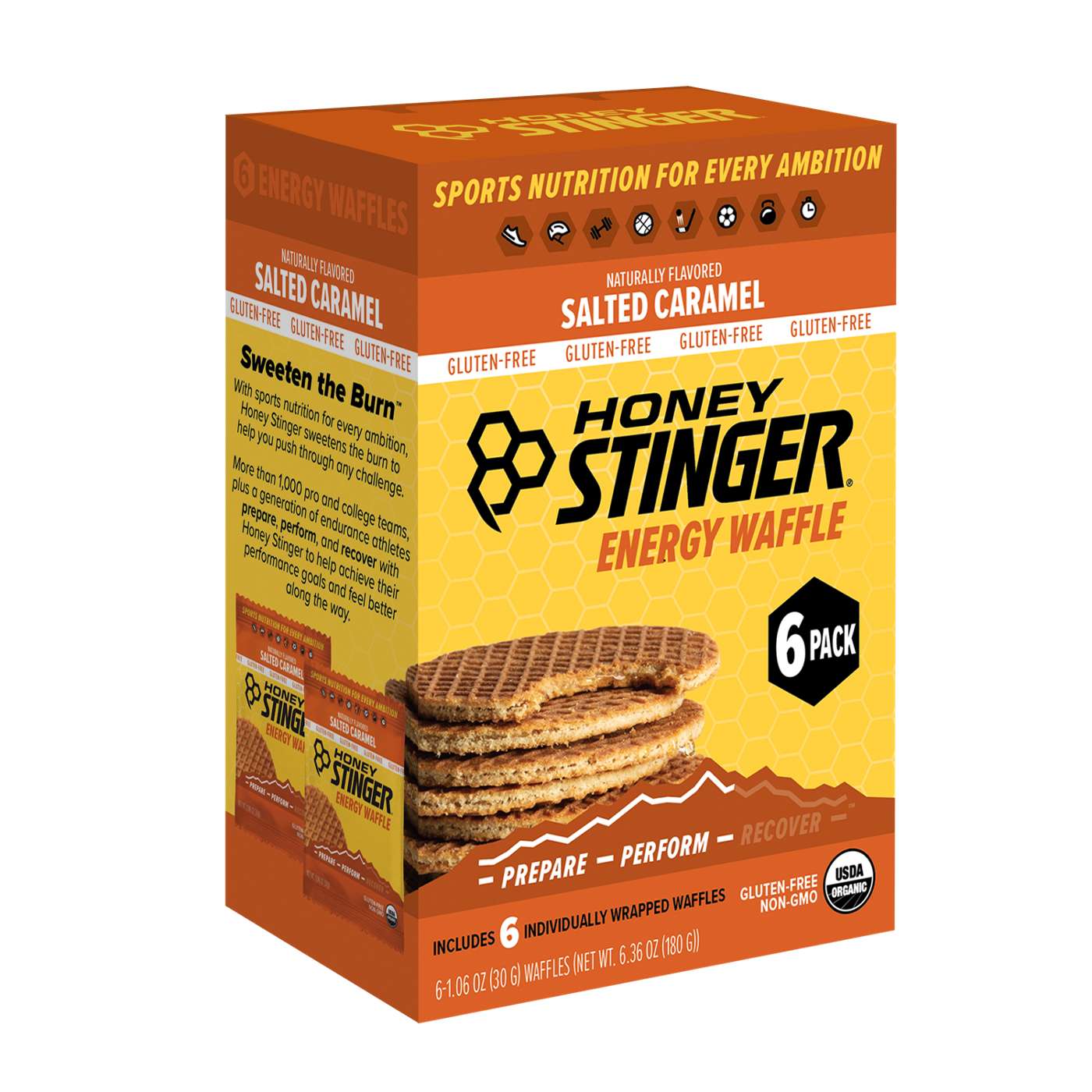 Honey Stinger Energy Waffles - Salted Caramel; image 5 of 5