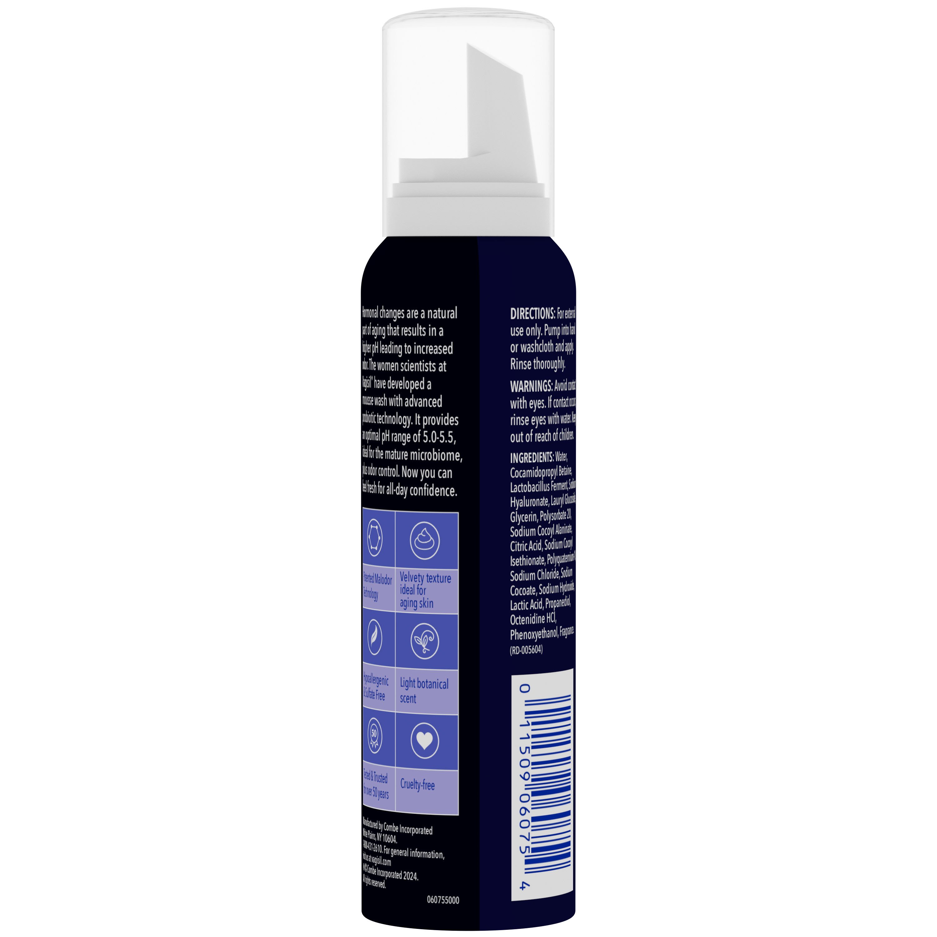 Vagisil Peri Menopause Probiotic Mousse Intimate Wash - Shop Wipes